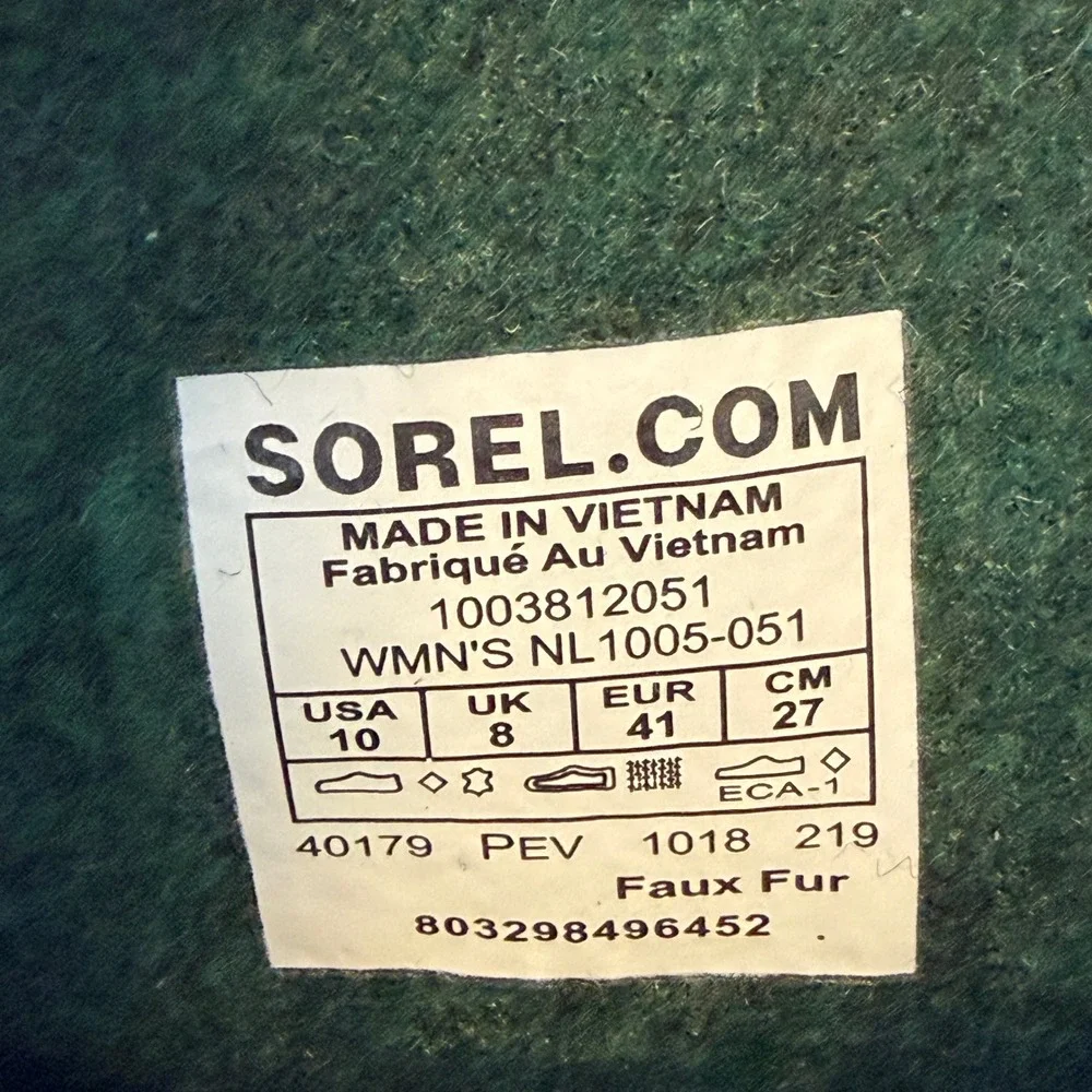 Sorel Caribou Womens Size 10 Gray Waterproof Insulated Snow Boots NL1005-051 New